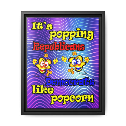 popping like popcorn - framed canvas art (purple wave)