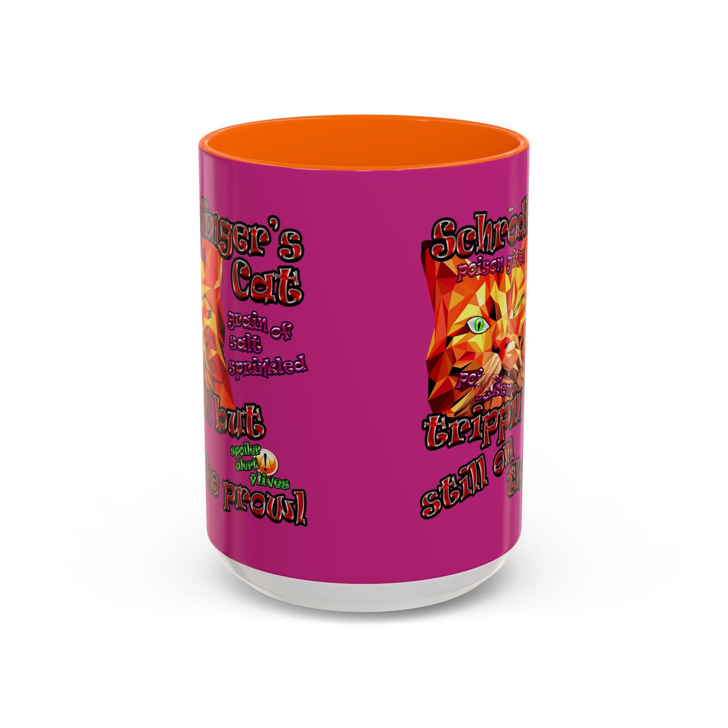 schrodinger's cat - Accent Mug (pink)