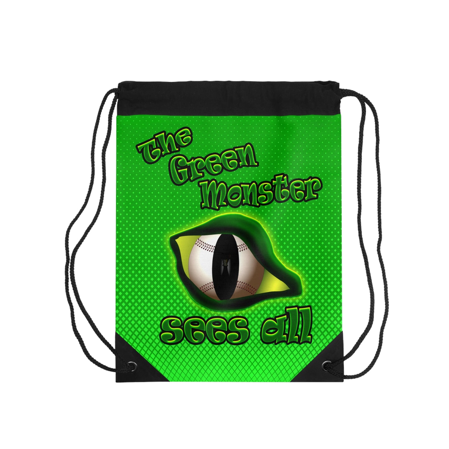green monster - Drawstring Bag (logo green)