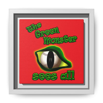 green monster - framed canvas art (red)