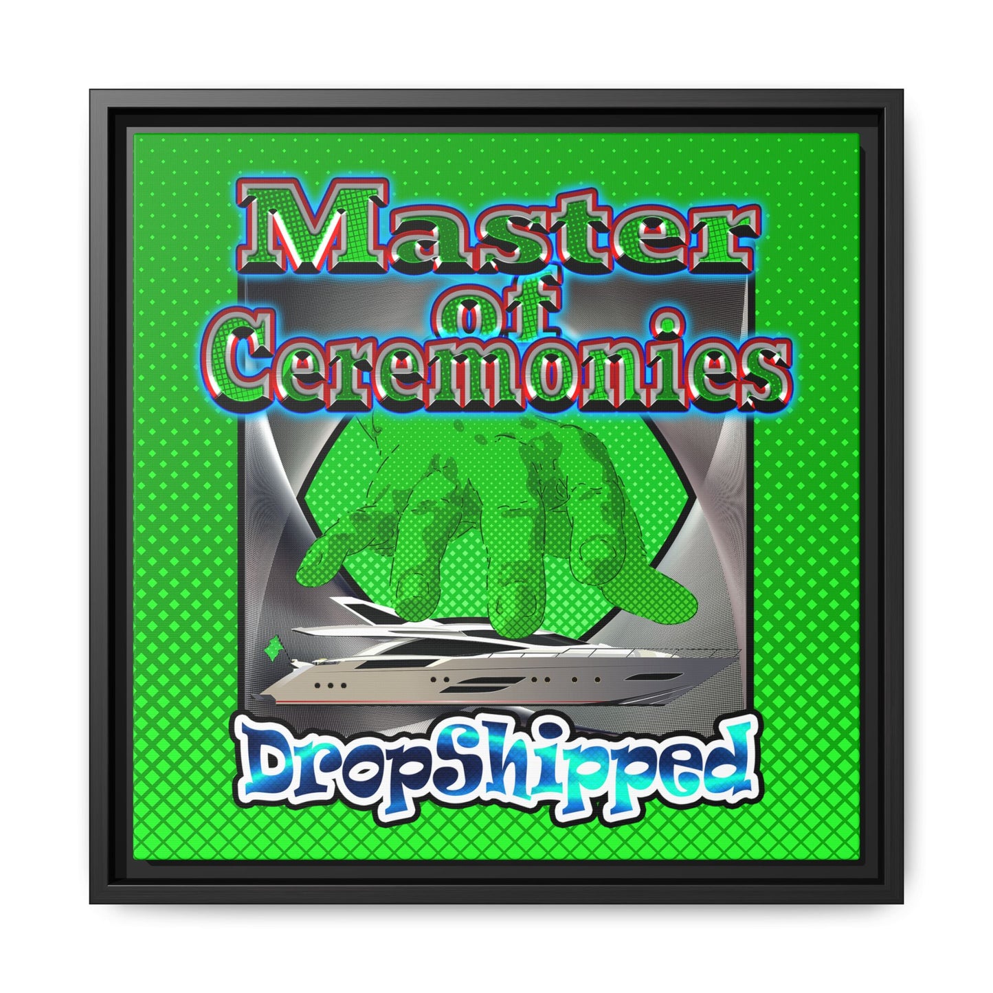 logo - framed canvas art (logo green)