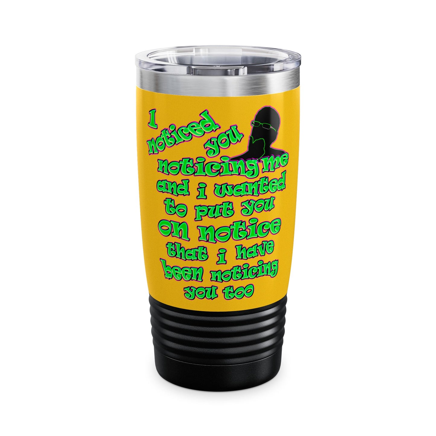noticed you noticing - Ringneck Tumbler, 20oz (yellow)
