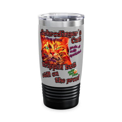 schrodinger's cat - Ringneck Tumbler, 20oz (light grey)