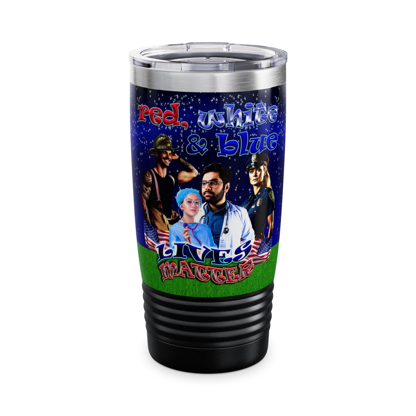 rw&b lives matter - Ringneck Tumbler, 20oz ('snoops' background)