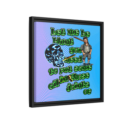 og - framed canvas art (light blue-purple wave)