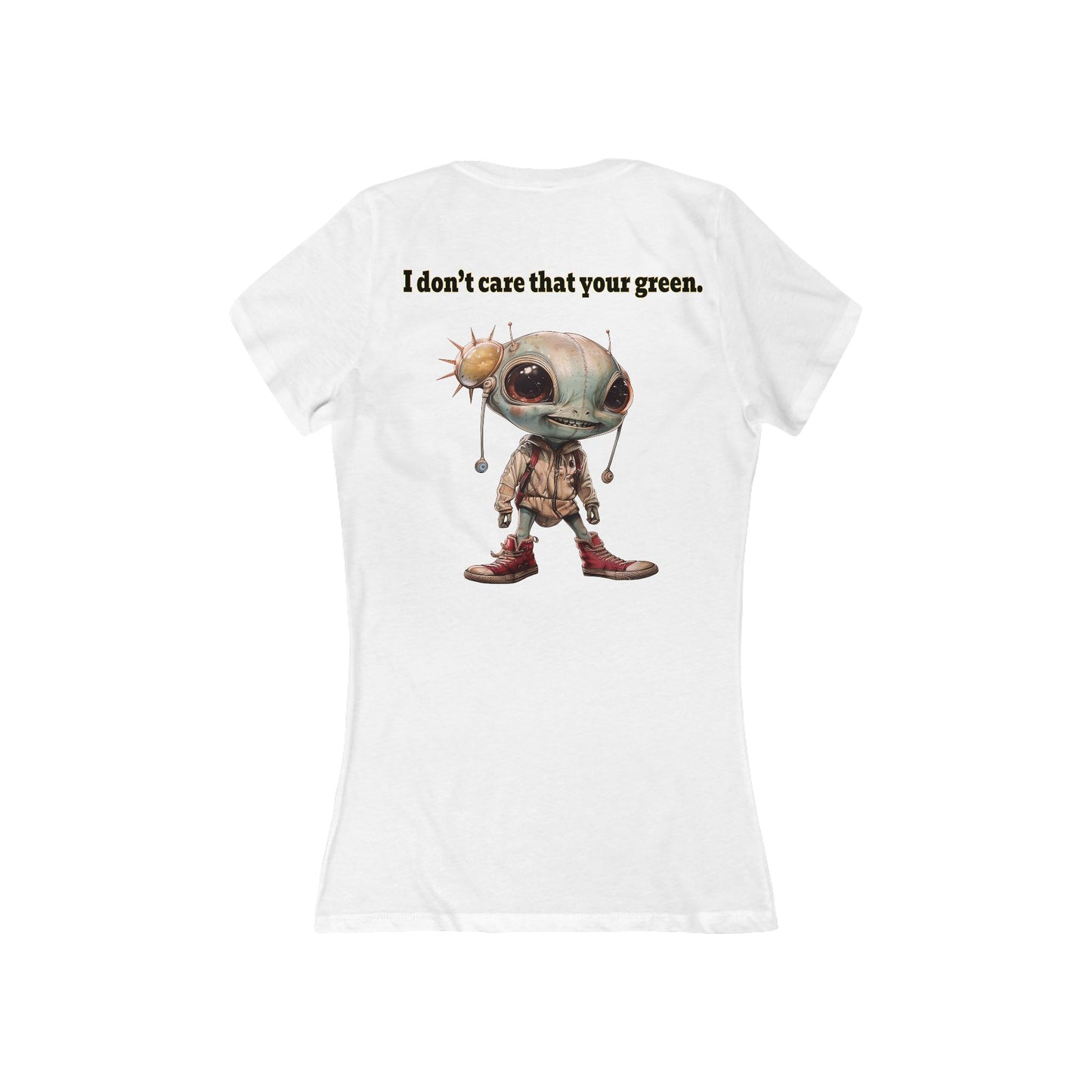 I don't care that your grey - Women's Jersey Short Sleeve Deep V-Neck Tee