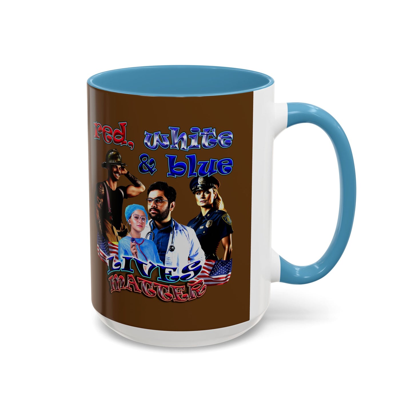 rw&b lives matter - Accent Mug (brown)