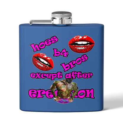 hoes b4 bros - Stainless Steel Flask