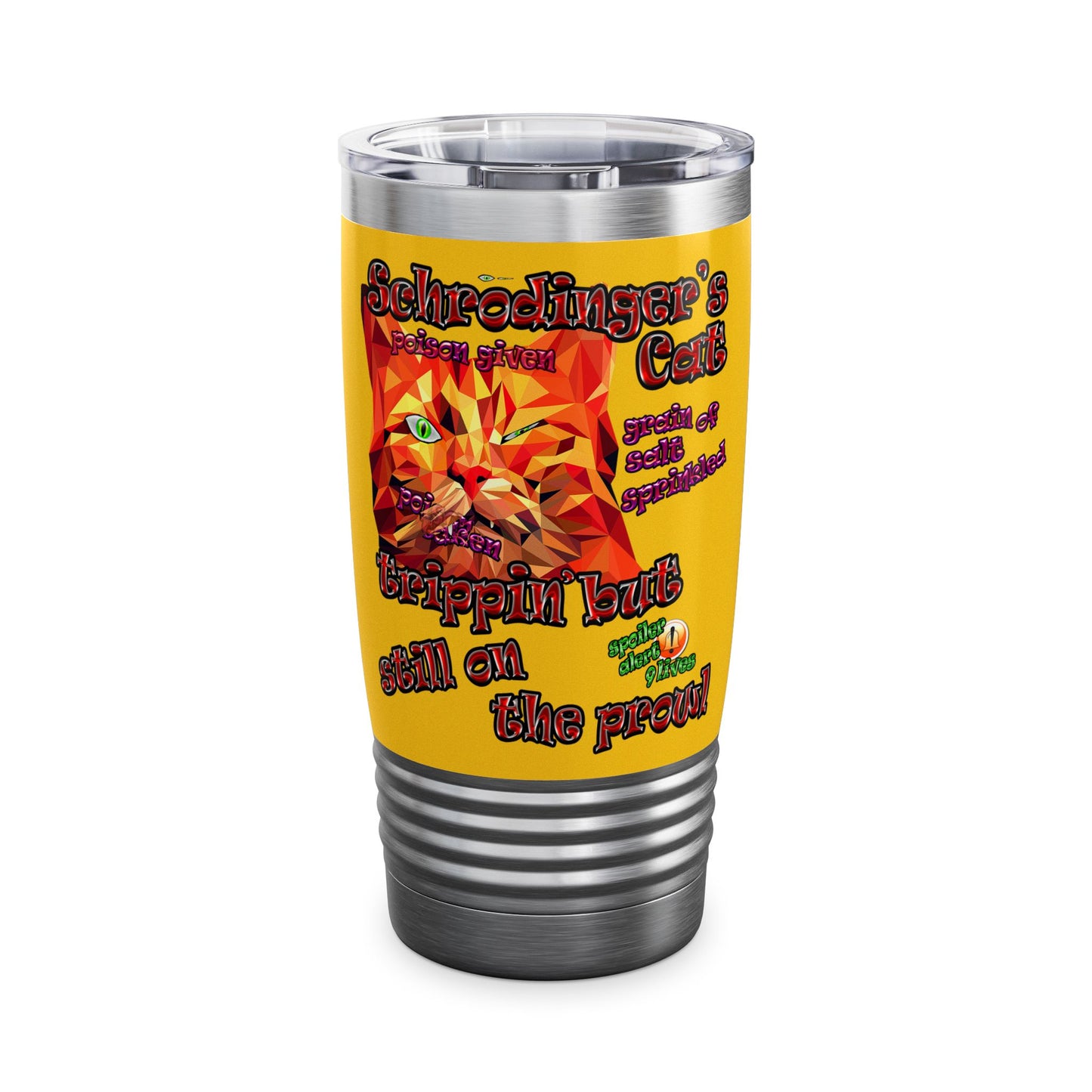 schrodinger's cat - Ringneck Tumbler, 20oz (yellow)