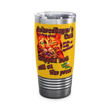 schrodinger's cat - Ringneck Tumbler, 20oz (yellow)