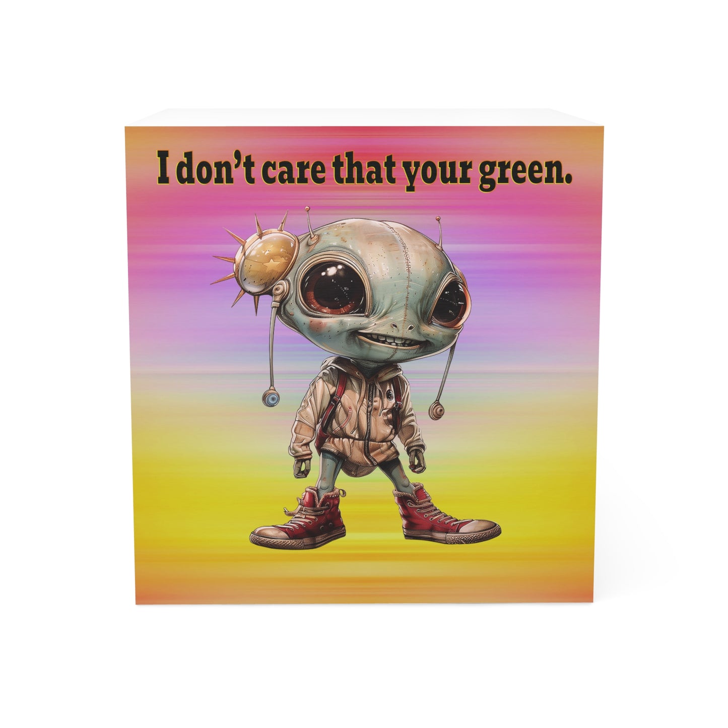 I don't care that your green - note cube (color blur)