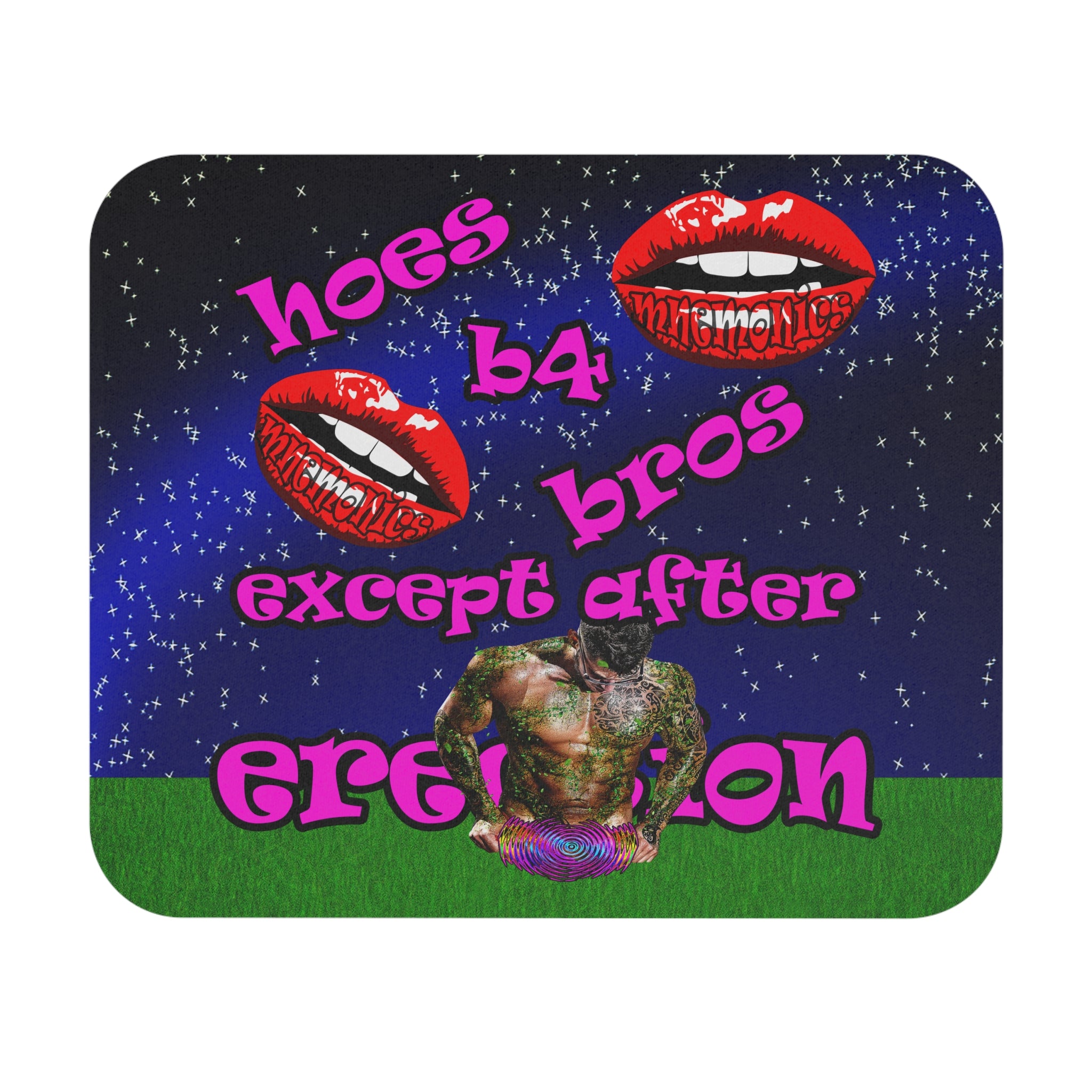hoes b4 bros - Mouse Pad (Rectangle) ('snoops' background)