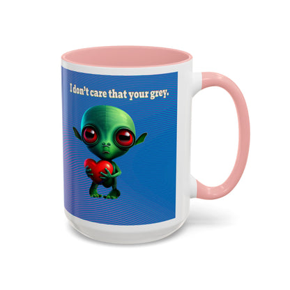 I don't care that your grey - Accent Mug (light blue-purple wave)