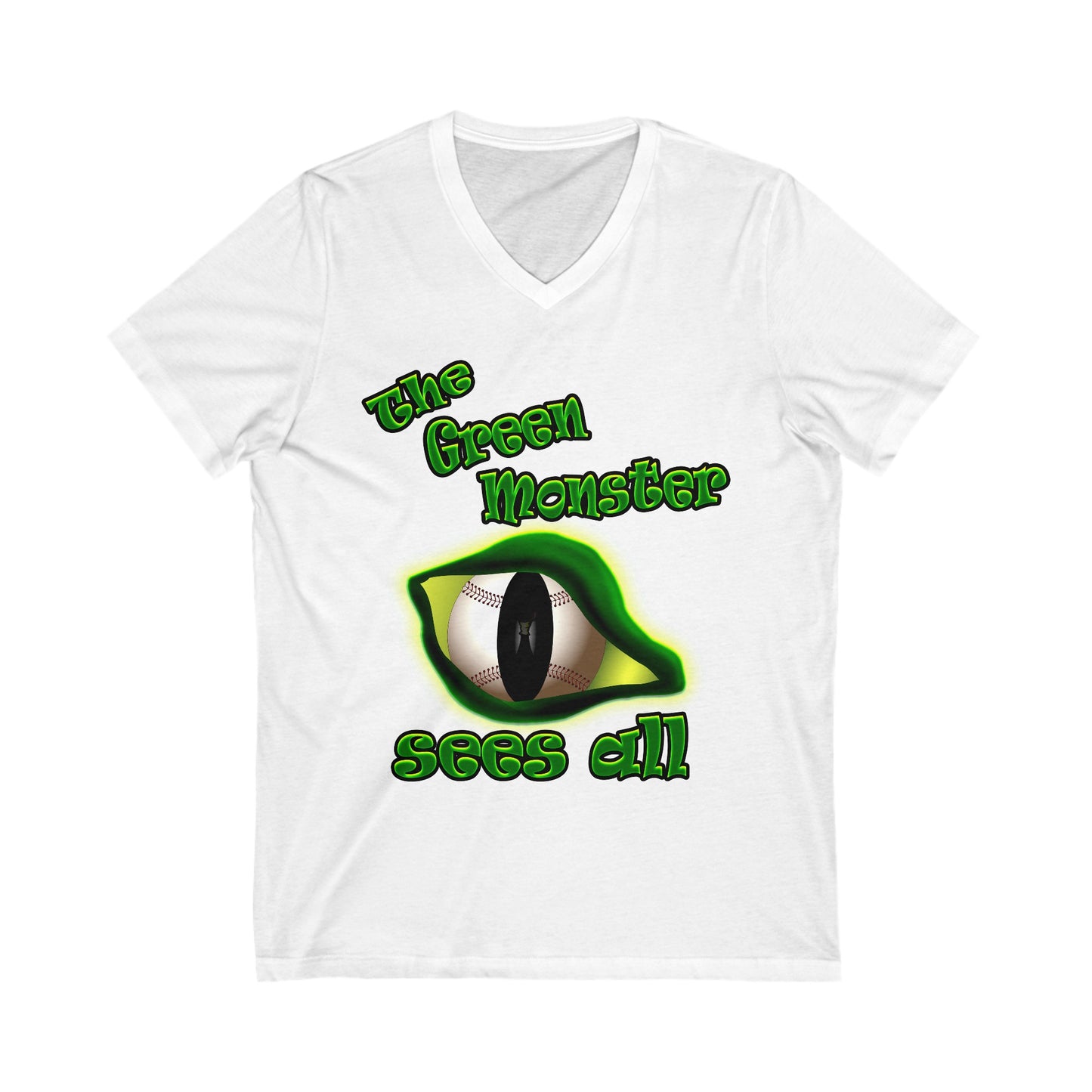 green monster - Unisex Jersey Short Sleeve V-Neck Tee