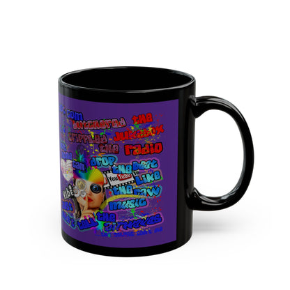 drop the beat - Black Mug (purple)
