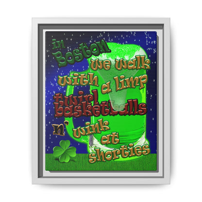 celtics logo - framed canvas art ('snoops' background)