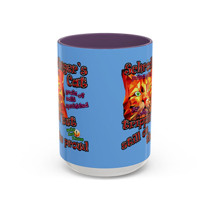 schrodinger's cat - Accent Mug (light blue)