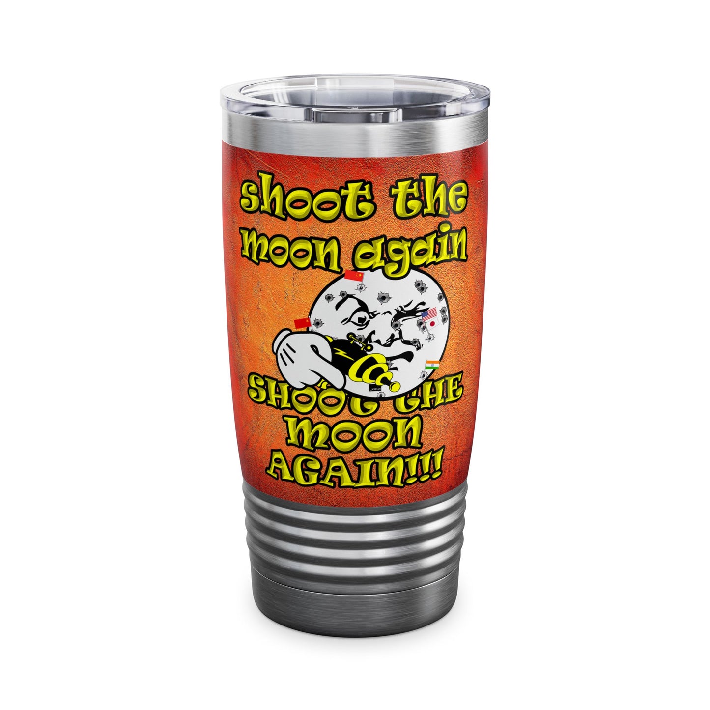 shoot the moon again - Ringneck Tumbler, 20oz (burnt orange)