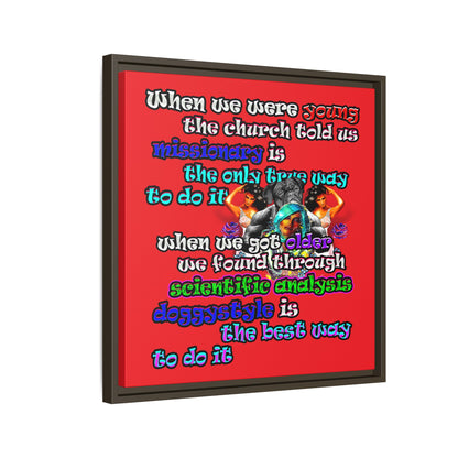 doggystyle - framed canvas art (red)