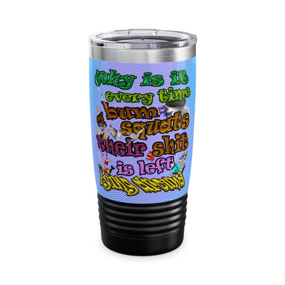 the bum's shit - Ringneck Tumbler, 20oz (light blue-purple wave)