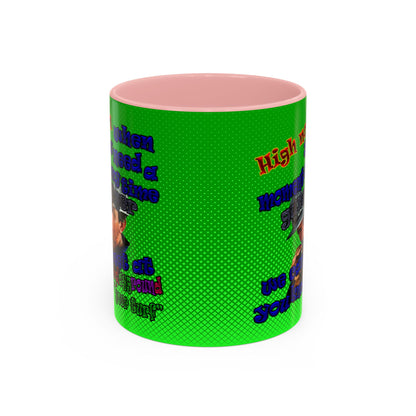 high noon - Accent Mug (logo green)