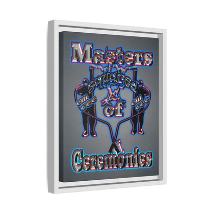 em cee squared - framed canvas art (grey-light grey)