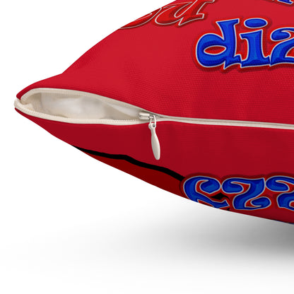 santa's shoes - Spun Polyester Square Pillow - (dark red)