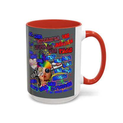 drop the beat - Accent Mug (dark grey)