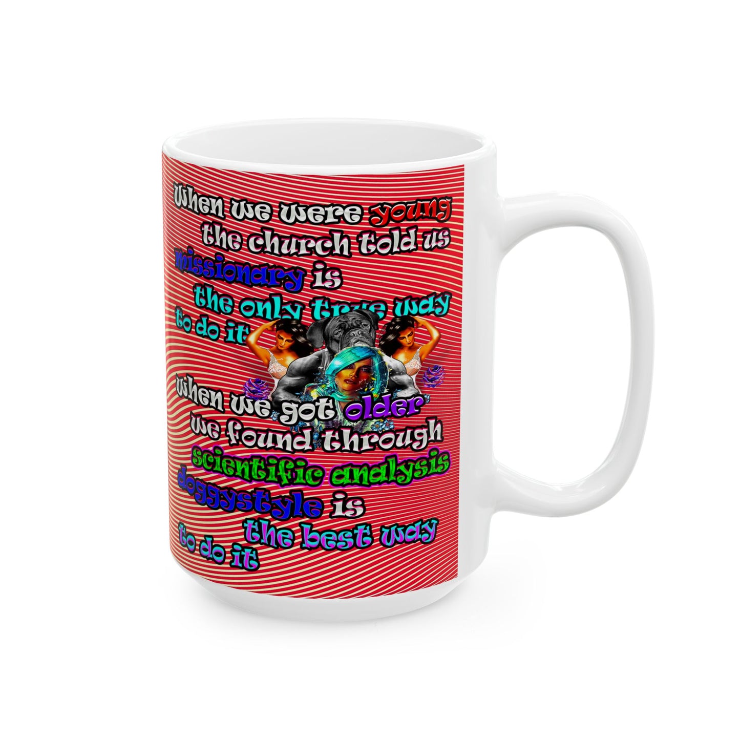 doggystyle - White Mug (yellow-orange wave)