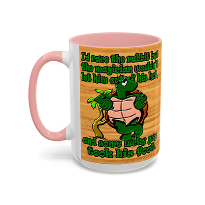 turtle race - Accent Mug (butterscotch wood finish)
