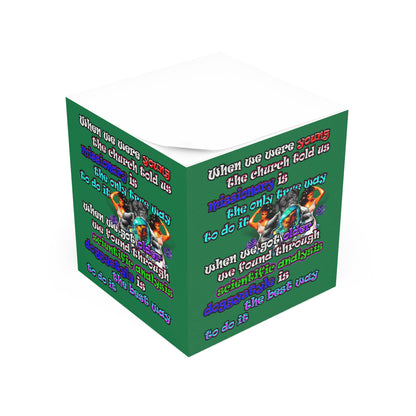 doggystyle - note cube (dark green)