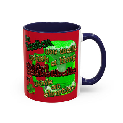 celtics logo - Accent Mug (dark red)
