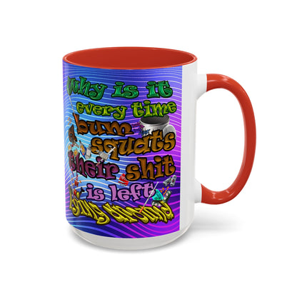 the bum's shit - Accent Mug (purple wave)