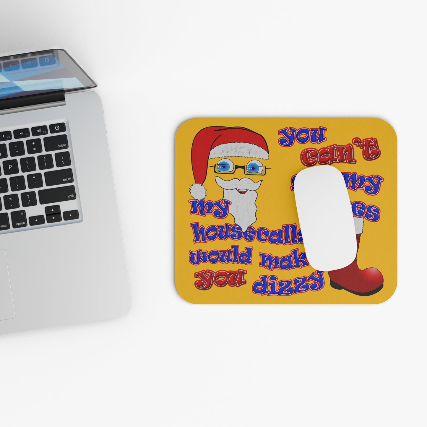 santa's shoes - Mouse Pad (Rectangle) (yellow)