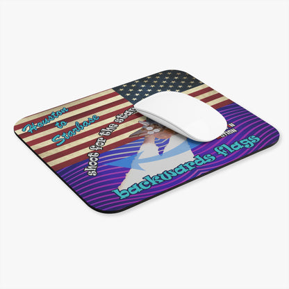 shoot for the stars - Mouse Pad (Rectangle) - (purple wave)