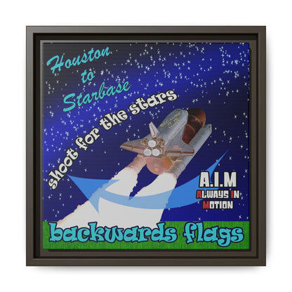 shoot for the stars - framed canvas art ('snoops' background)