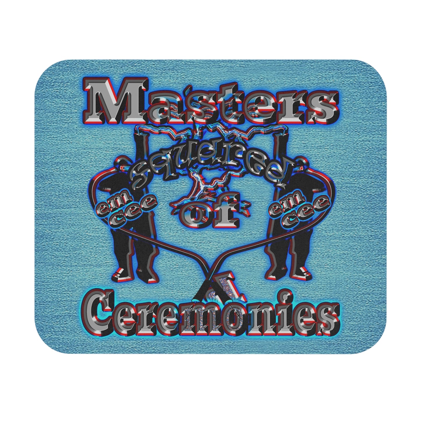 em cee squared - Mouse Pad (Rectangle) (faded blue)