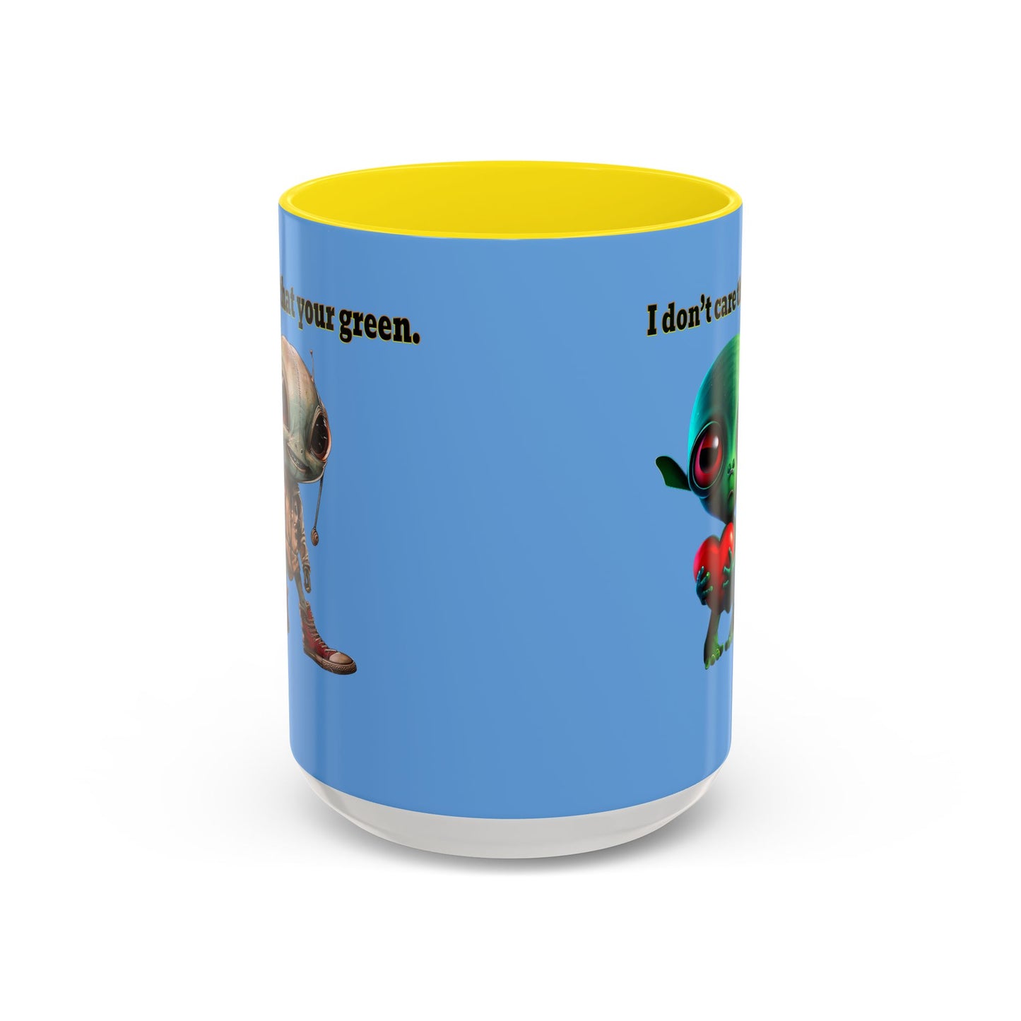 I don't care that your grey - Accent Mug (light blue)