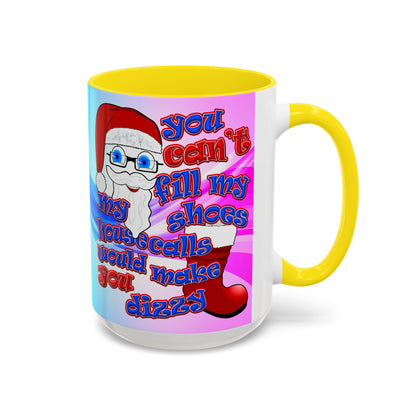 santa's shoes - Accent Mug (light blue-pink wave)