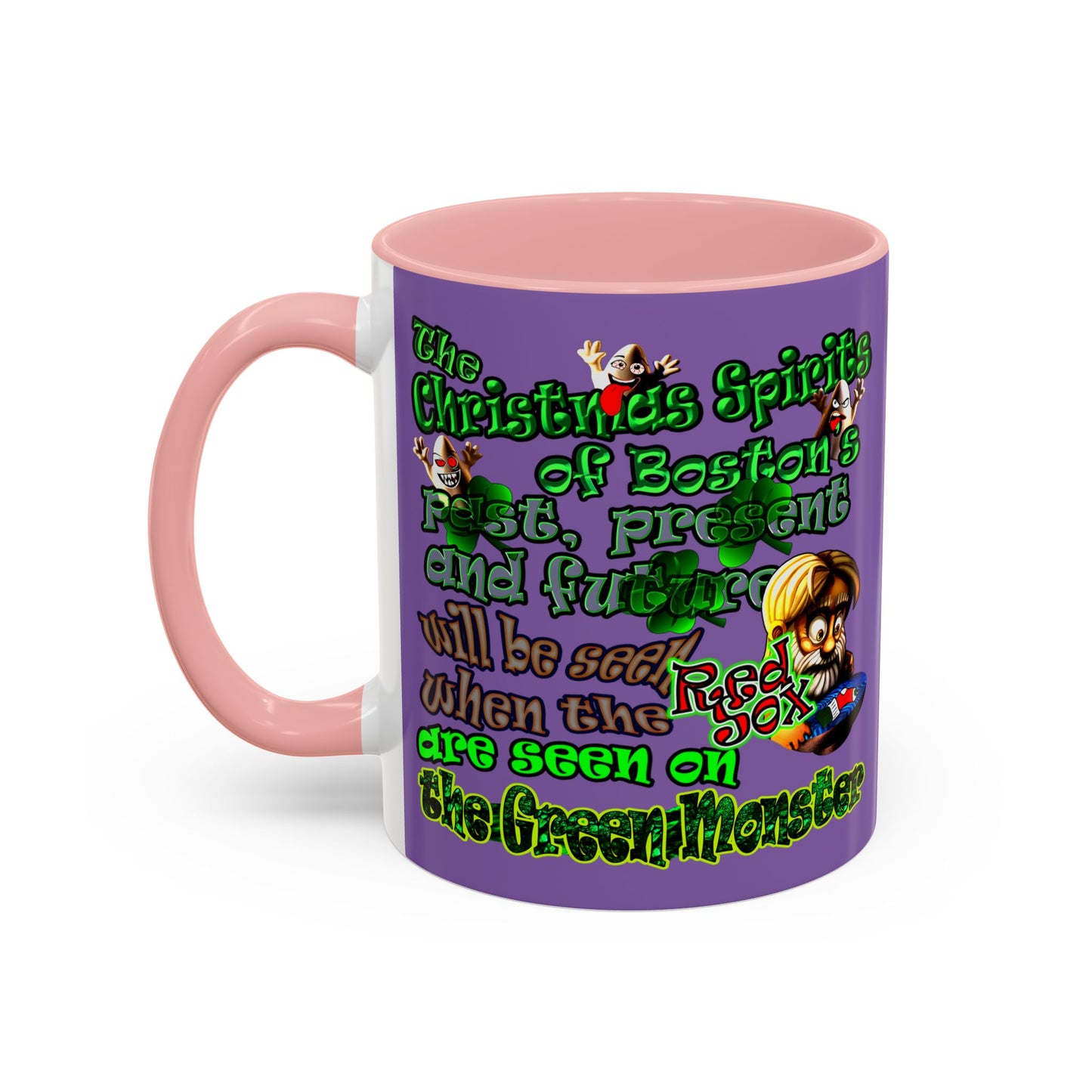christmas spirits of boston - Accent Mug (light purple)