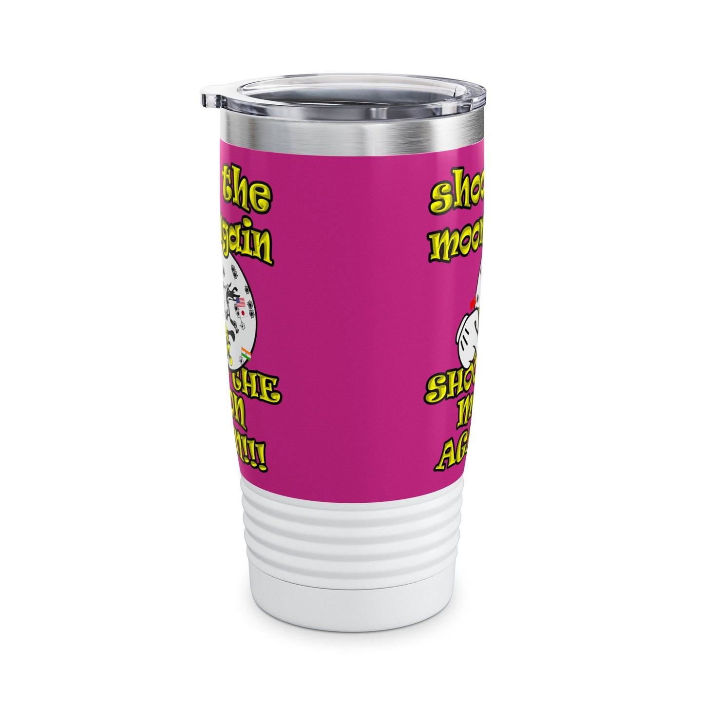 shoot the moon again - Ringneck Tumbler, 20oz (pink)