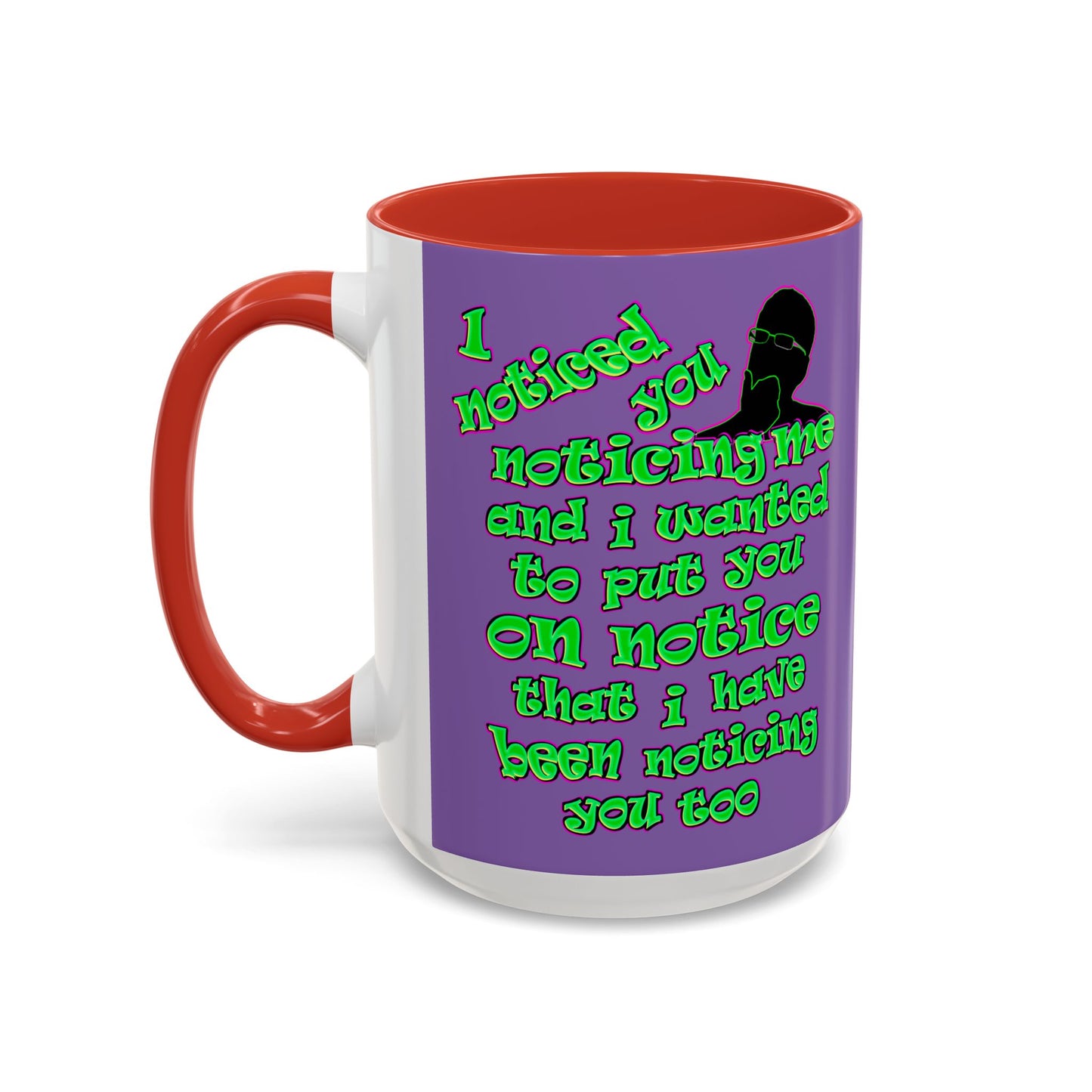 noticed you noticing - Accent Mug (light purple)