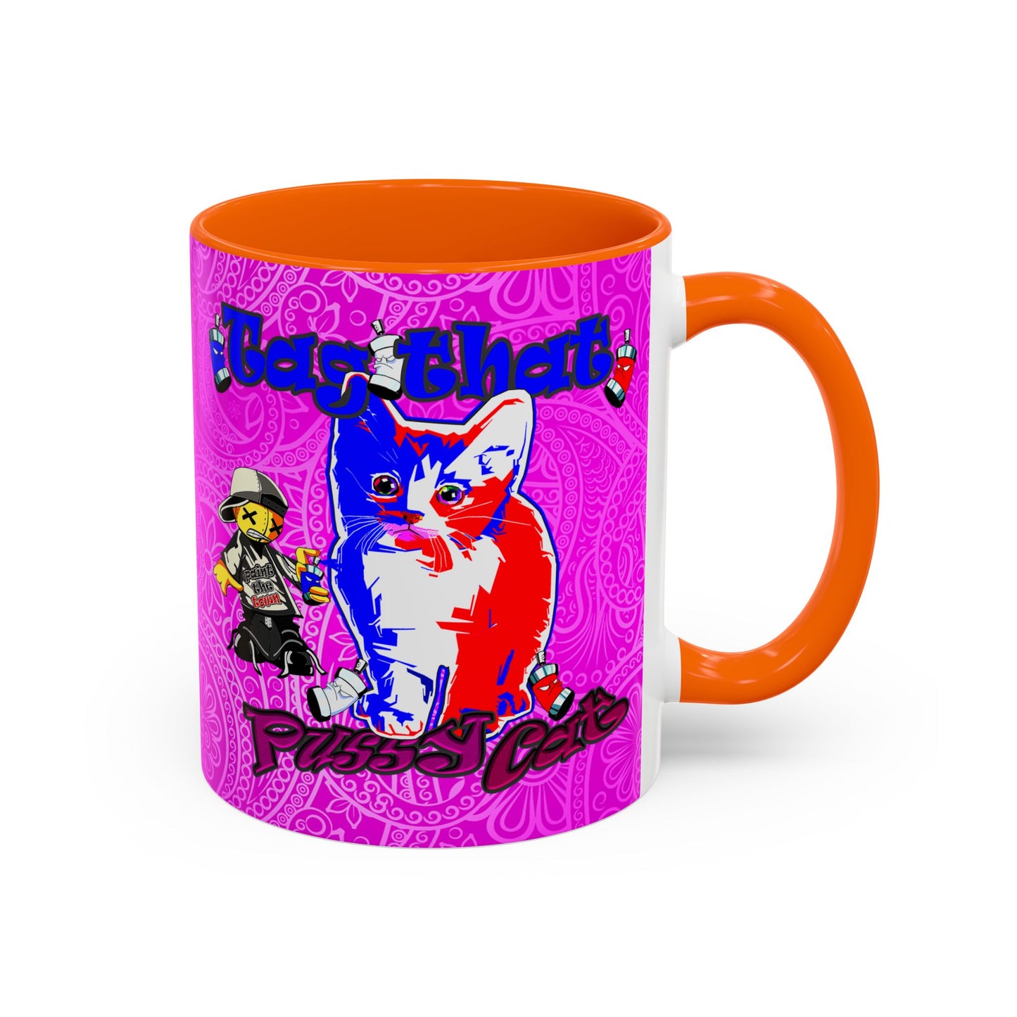 tag that - Accent Mug (pink swirl)