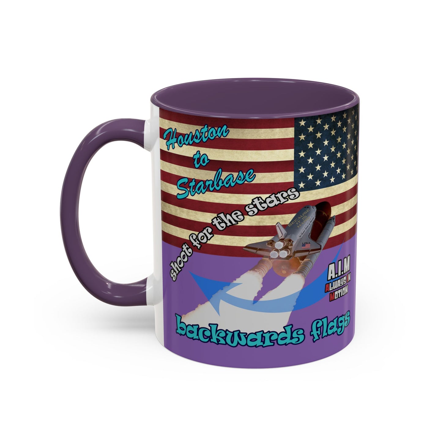 shoot for the stars - Accent Mug (light purple)