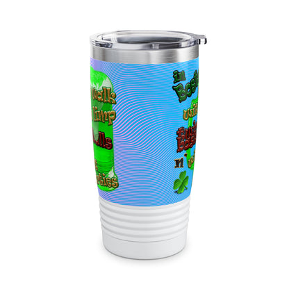 celtics logo - Ringneck Tumbler, 20oz (light blue-purple wave)