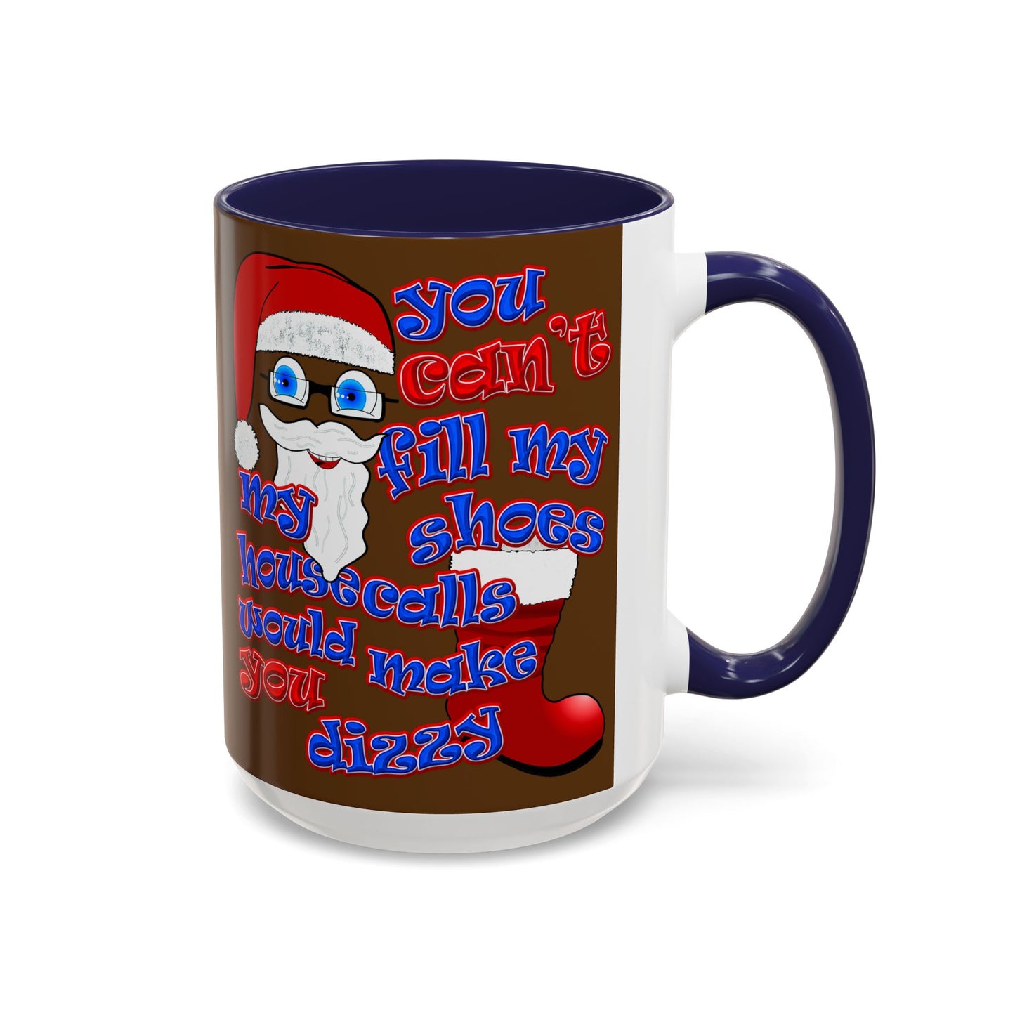 santa's shoes - Accent Mug (brown)