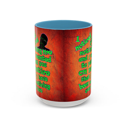 noticed you noticing - Accent Mug (burnt orange)