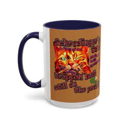 schrodinger's cat - Accent Mug (light brown)