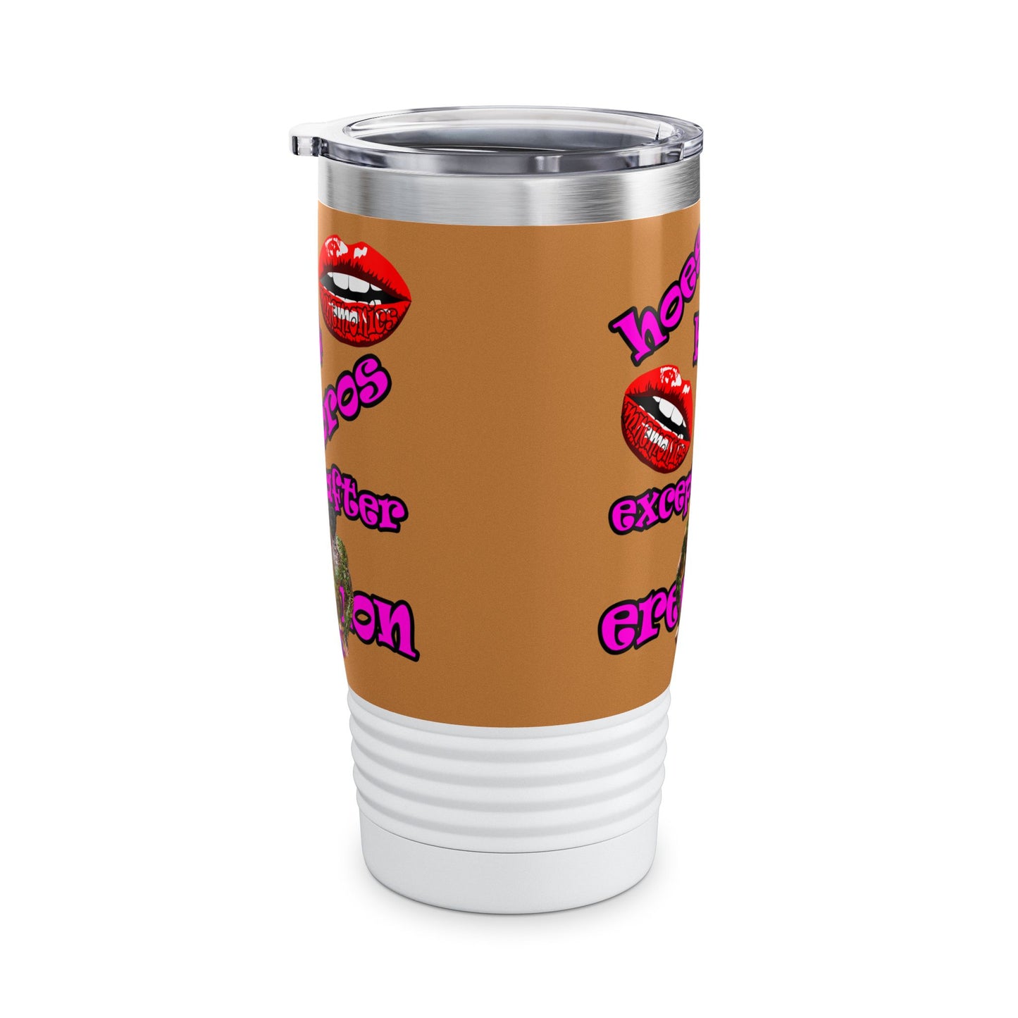 hoes b4 bros - Ringneck Tumbler, 20oz (light brown)