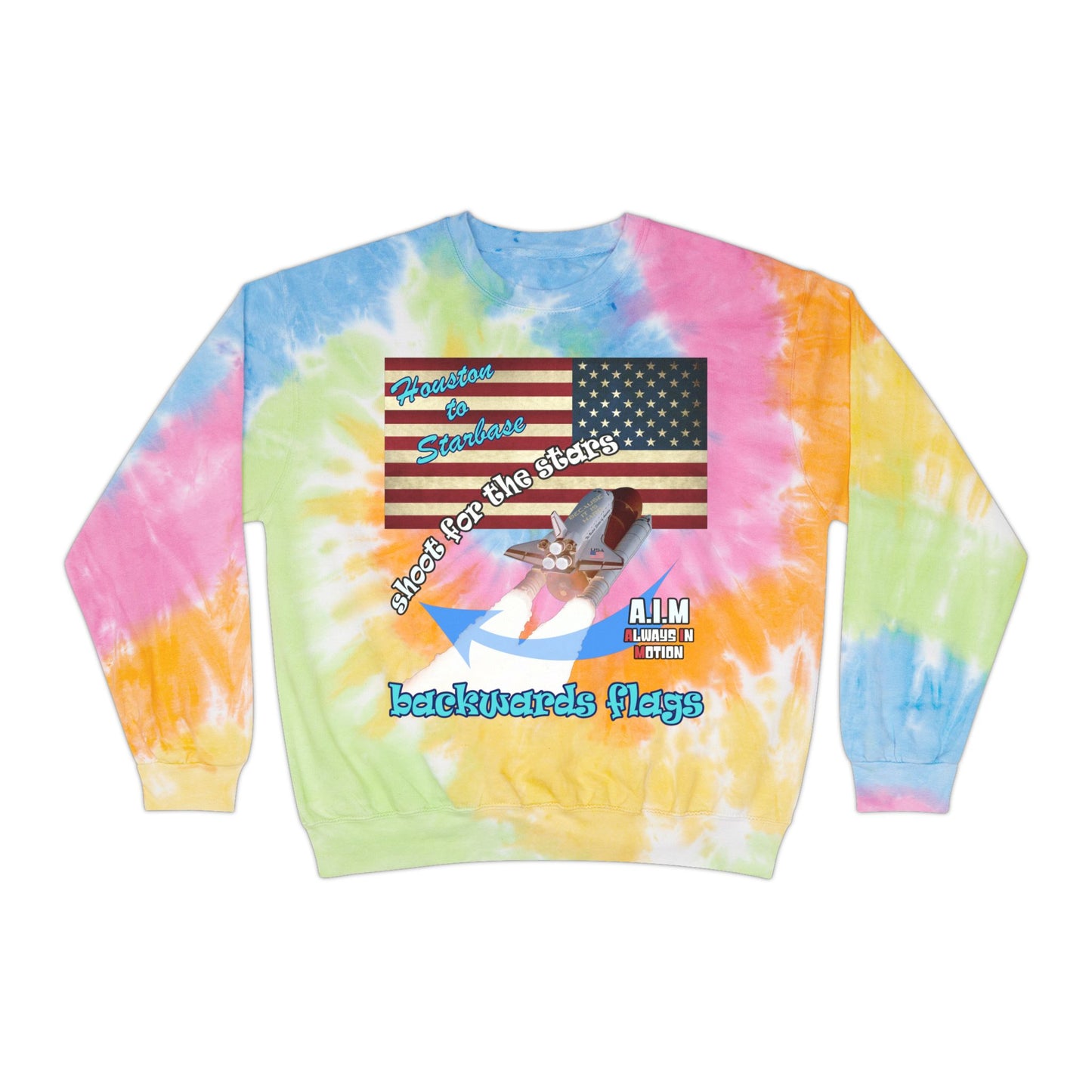 shoot for the stars - Unisex Tie-Dye Sweatshirt